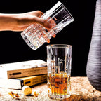 Highball Glasses Set of 6, Water Glasses, Collins Tall Beverage Cups Glassware for Drinks, Water, Beer, Soda, Cocktail 10 OZ