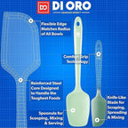 di Oro Living Silicone Spatula Set - Rubber Kitchen Spatulas for Baking, Cooking, & Mixing - 600°F Heat-Resistant & BPA Free Silicone Scraper Spatulas for Nonstick Cookware - Dishwasher Safe (Pastel)