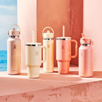 Hydro Flask 40 Oz Travel Tumbler with Handle, Lid and Straw - Insulated Stainless Steel in Starlight