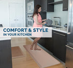 ComfiLife Anti Fatigue Floor Mat – 3/4 Inch Thick Kitchen Mats for Floor, Standing Desk Mat, Kitchen Rug – Comfort at Home, Office – Durable – Stain Resistant – Non-Slip Bottom (20" x 32", Beige)