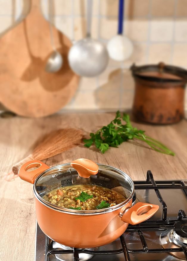 RAVELLI Italia Linea 20 Non Stick Dutch Oven, 5 Quart