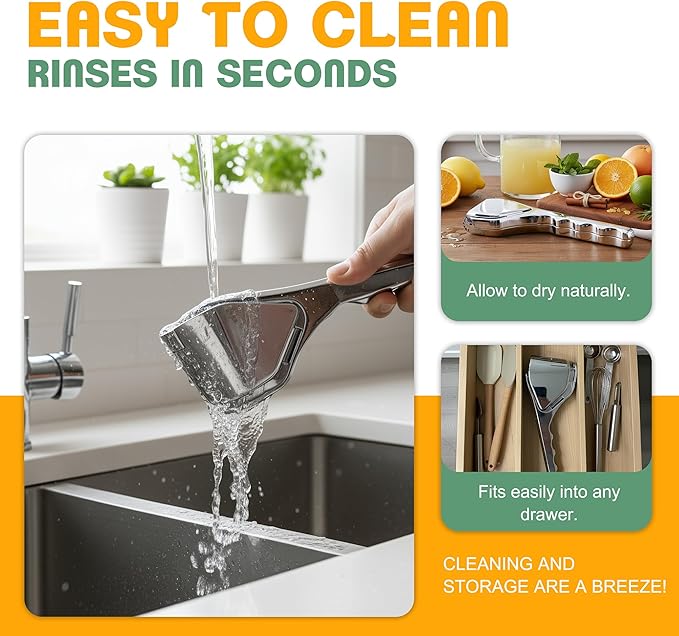 Lemon Squeezer, Lemon Citrus Juicer for Handheld, Max Extraction Juicer Manual, Fruit Citrus Press for Lemon Citrus Lime Orange