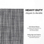 LEXMORE PVC Woven Placemats 6 PCS Wipeable Indoor/Outdoor Table Mats Washable Vinyl Place Mats for Dining Table, Set of 6-Dark Gray