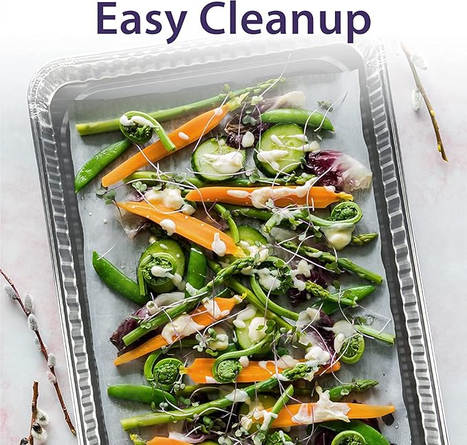 Nicole Home Collection Aluminum Pans Quarter Size Cookie Sheet 100 Count Durable Nonstick Baking Sheets 12.87" x 8.87"