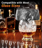 Whiskey Smoker Kit with Built-in Lighter, Electric Cocktail Smoker Kits with 6 Wood Chips Old Fashioned Bourbon Drinking Smoking Kit Gifts for Dad Husband Men Father, No Butane Needed, Black