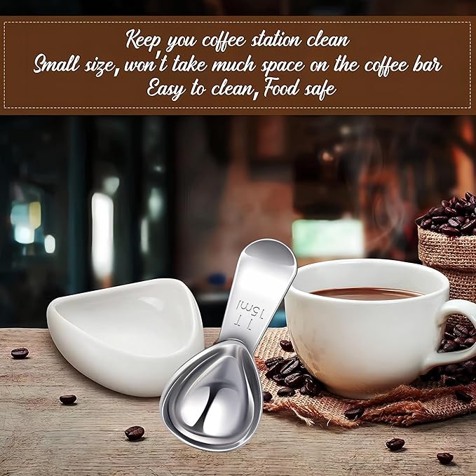 3 Piece 15g Coffee Scoop, Stainless Steel with Graduated Spoon for Coffee Beans, Sugar, Flavourings, etc