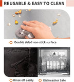 Oven Liners for Bottom of Oven - 4 Pack Large Heavy Duty Oven Mats, 17"x 25" Reusable Matt Liner for Electric, Gas, Toaster Ovens & Grills, BPA & PFOA Free, Kitchen Essentials, Silver