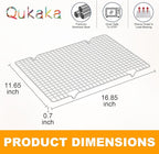 2PCS Cooling Racks for Cooking and Baking -11.65''x16.85''Heavy Duty Stainless Steel Wire Rack for Baking, Grilling, Roasting - Oven & Dishwasher Safe - Fits Half Sheet Pan（Silver）