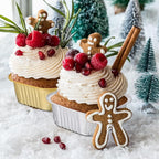 Aoriher 150 Pieces 10 oz Mini Cake Pans with Lids Aluminum Foil Baking Cups Square Disposable 4 x 4 Large Cupcake Cups Baking Tins for Kitchen Brownie Pudding Desserts Holders(All Golden,All Silver)