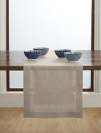 Solino Home Linen Natural Table Runner 120 Inches Long - 100% Pure Linen Double Hemstitch 14 x 120 Inch Table Runner for Dining, Summer, Fall, Autumn
