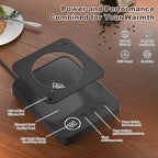 Coffee Mug Warmer for Desk, Electric 36W Coffee Cup Warmer with Auto Shut Off/Timer for Office Home, Smart Coffee Cup Mug Heater for Warming and Heating Beverage,Candle,Tea,Coffee Gifts,Black