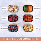 UPTRUST Stainless Steel Snack Containers for Kids, Easy Open Leak Proof, Small Food Containers with Silicone Lids, Perfect Metal Lunch Box for Daycare and School (3pcs 8oz)