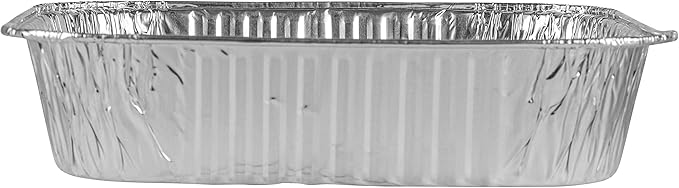 PLASTICPRO Disposable 8'' X 8'' X 2'' Inch Square Aluminum Tin Foil Baking Pans Bakeware - Cookware Perfect for Baking Cakes, Breads, Brownies, Bread, Meatloaf, Lasagna, Pack of 10