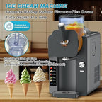 Ice Cream Maker, Slushie Machine for Home, Slushy Machine 70 oz Margarita Machine with 6 Preset Programs for Ice Cream, Frozen Yogurt or Gelato, Adjustable Thickness, Gray