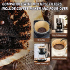 Coffee Filters #4, 200PCS 4 Cone Paper Coffee Filter 8-12 Cup, Unbleached Brown Reusable No 4 Filters Fits for Pour Over and Drip Coffee Maker, Suitable for Home, Coffee Shop Small Business