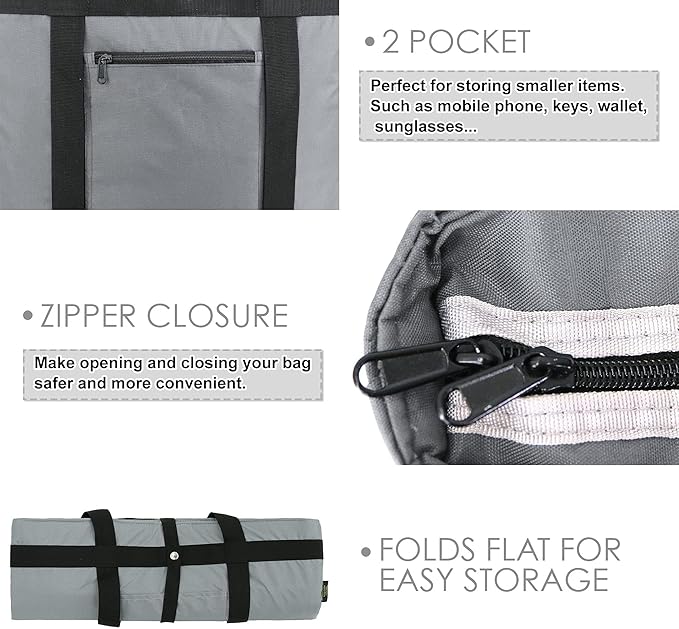 BeeGreen Cooler Bag Soft Leakproof Insulated Tote with Zipper for Beach Travel Grocery