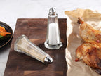 New Star Foodservice 22407 Glass Tower Salt and Pepper Shaker with Stainless Steel Top, 1-Ounce, Set of 12