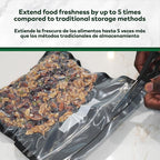 11" x 12" Recloseable Zip Storage Vacuum Seal Bag (Black and Clear) (100 Count) 5.5 Mil Durable - BPA Free Food Grade Reusable Resealable Zipper Reclosable Zip Poly Coins, Snacks, herbs