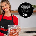 Guy Fieri's Flavortown 11” x 16’ Vacuum Seal Bag - 2-Pack BPA-Free Food Storage Bags, Freezer Safe, Locks in Flavor & Freshness, Reduces Waste, Ideal Kitchen Plastic Bags for Sealing & Preserving