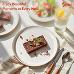 Sweese Dessert Plates, 7.8 Inch Porcelain Round Salad Plates Set of 6, Small Appetizer, Small Dish Set, Microwave & Dishwasher Safe, Scratch Resistant Slates set, White