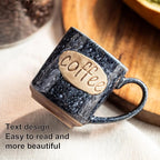 LYEOBOH Espresso Cups, Coffee Cups, Tea Cup, Coffee Cups Ceramic Set of 6, Cute Mini Cups 3 OZ, Microwave Dishwasher Safe, Ceramic Mug, Espresso Shot, Great for Coffee Bar Decor & Drinks, Blue