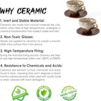 2 oz Espresso Cups Set of 2, Ceramic Cappuccino Cups with Saucers, Durable Porcelain Tea Set & Modern Coffee Cup Collection, Coffee Lover Gifts, Glazed White