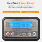 Sunvivi 6.5 Quart Slow Cooker Roaster Oven：11 in 1 programmable Multi-Cooker Food Warmer with Digital Timer, Temp Control, Removable Nonstick Cast Aluminum Pot & Dishwasher-Safe Tempered Glass Lid