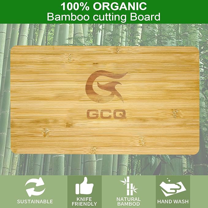 GCQ Bamboo Cutting Board for Panasonic NB-G110P FlashXpress Toaster Oven, Durable Cutting Boards With Heat Resistant Non-Skid Silicone Feet& Built-in Handles, and Space-Saving Design