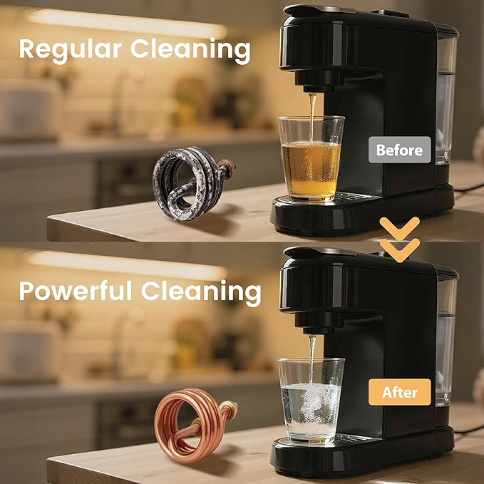 6 Count Coffee Maker Cleaner & Descaler Tablets, Effective Cleaning Coffee Pot Cleaner Tablets, Compatible with Nespresso, Breville, Keurig, Ninja, Delonghi, Miele