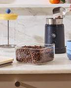 Caraway 1qt Glass Airtight Food Storage Container with Lid – Non-Toxic, BPA-Free Kitchen Storage Container – Stackable, Space-Saving Airtight Container for Dry Goods and More - Navy