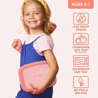 Bentgo Kids Bento-Style 5-Compartment Leak-Proof Lunch Box - Ideal Portion Sizes for Ages 3 to 7 - Durable, Drop-Proof, Dishwasher Safe, PFAS & BPA-Free & Made with Food-Safe Materials (Coral)