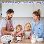 Yogurt Maker 3-in-1 Smart Yogurt Maker Machine with Temperature Control-Probiotic Yogurt, Rice Wine & Natto Fermenter for Healthy Homemade Foods(Basic)