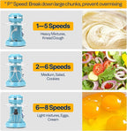 VIVOHOME 4.75 Quart Stand Mixer, 8 Speed Kitchen Electric Food Mixer, Household Stand Mixer for Baking, Cake, Bread with Beater, Dough Hook, Wire Whip and Egg Separator, Blue