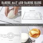 Sourdough Starter Kit with Jar – Complete Sourdough Bread Baking Supplies for Beginners, Includes 2 Silicone Proofing Baskets Baking Mat Sour Dough Kit - White