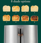 Café Express Finish 2-Slice Toaster | Extra-Wide Slots, Extra Lift for Waffles, Pastries, Texas Toast & More | 4 Pre-Set Functions, 8 Shade Options | Countertop Kitchen Essentials | Matte White