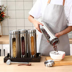 3 Pcs Stainless Steel Canister Set with Glass Windows Visible Storage Jars Silver Kitchen Canister Set for Pasta Flour Oat Sugar Container, Kitchen Tools, Housewarming Gifts(60 oz)