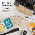 BARE BARREL® Mixology Bartender Kit Bar Set | 14-Piece Cocktail Shaker Set | Martini Barware Mixing Tools for Home Bartending | Incl. 35 Recipe Cards | Gift Set (24oz Cobbler Shaker, Jet Black/Black)