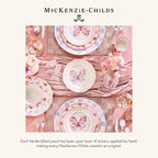 MACKENZIE-CHILDS Coupe Glass, Decorative Stemmed Cocktail Glass, 11 Ounces, Butterfly Hill