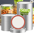 Aliggbent 150 Pcs Wide Mouth Canning Lids, 86MM Airtight Split-Type Mason Jar Lids, Leakproof Bulk Wide Mouth Canning Jar Lids for Canning Food, Jams, Fruits & DIY Decor