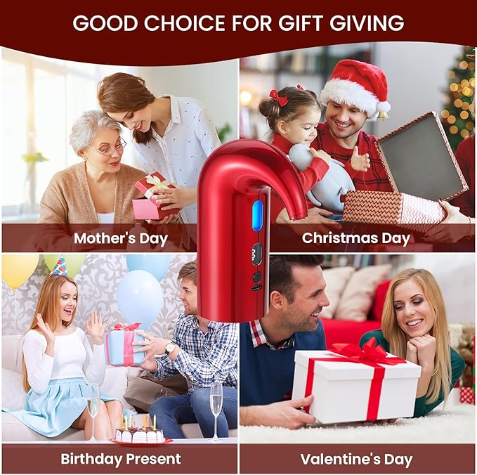 3-in-1 Electric Wine Aerator, Decanter & Dispenser Set – USB Rechargeable Automatic Wine Pourer, Ideal Gift for Wine Lovers