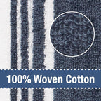 All-Clad Dual-Purpose Kitchen Towels: Highly Absorbent, Super Soft Long Lasting - 100% Cotton, 17"x30" Dish Towels for Cleaning & Drying Dishes, Pans, Glassware, or Countertops, (3-Pack), Indigo