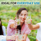 Zulay Kitchen Acrylic Plastic Glasses Drinkware - 8 Piece Unbreakable Drinking Glasses - BPA-Free, Reusable Plastic Tumblers for Home & Outdoors - Stackable, Lead-Free & Dishwasher Safe - (12&16oz)