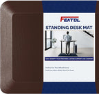 FEATOL Anti Fatigue Mat Floor Mat, Extra Thick Standing Office Desk Mat Memory Foam Cushioned Anti Fatigue Ergonomic Kitchen Mats Comfort Standing Pad NOT PVC 9/10 Inch Thick (20" x 39, Brown)