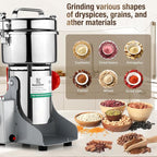 Electric Grain Mill Grinder-800g 110V 3000W Performance Grain Mill,Suitable for Kitchen, Household,Commercial Use of Crushing Dry Grains,Spices,Herbs,Coffee,Corn,Pepper Grinder.(800g)