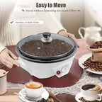 800W Electric Coffee Roaster Machine Upgrade Household Coffee Bean Roasting Baking Machine 500g Capacity Roasted Pecans Machine with Timer 0-240℃ Temperature Adjust for Home Use