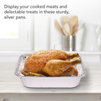 Stock Your Home Aluminum Pans 9x13 Disposable Foil Baking Pans (Pack Of 100) - Half Size Steam Table Deep Pans - Tin Foil Pans Great for Cooking, Heating, Storing, Prepping Food