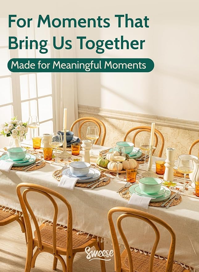 Sweese 20 Oz Porcelain Cereal Bowls - Set of 6, Multicolor, Lead-Free, for Soup, Salad, Rice Snacks, Kitchen Decor