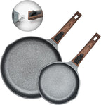 8 Inch and 12.5 Inch Smart Nonstick Frying Pan Set with Removable Handles,Cast Aluminum and Anti-Scratch Sauté Pans,Compatible with All Stovetops,Dishwasher and Oven Safe