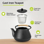 suyika Japanese Tetsubin Tea Kettle Cast Iron Teapot with Stainless Steel Infuser 30 oz/900 ml
