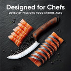 Chef Knife - Perfect Kitchen Knive for Cooking, Chopping. Japanese Steel Knife for Home, BBQ. For Balance & Control, 6.3 Inch